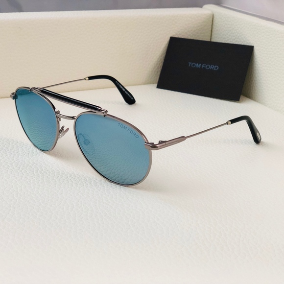 New TOM FORD Blue Aviator Colin Sunglasses - Picture 4 of 8